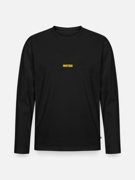 Nep taxi kostuum - Mannen Premium Bio shirt met lange mouwen - zwart