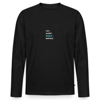 Danseur danseur danse - T-shirt manches longues Premium bio Homme - noir - Devant - Nico (187cm)
