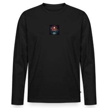Happy Halloween - T-shirt manches longues Premium bio Homme - noir - Devant - Nico (187cm)
