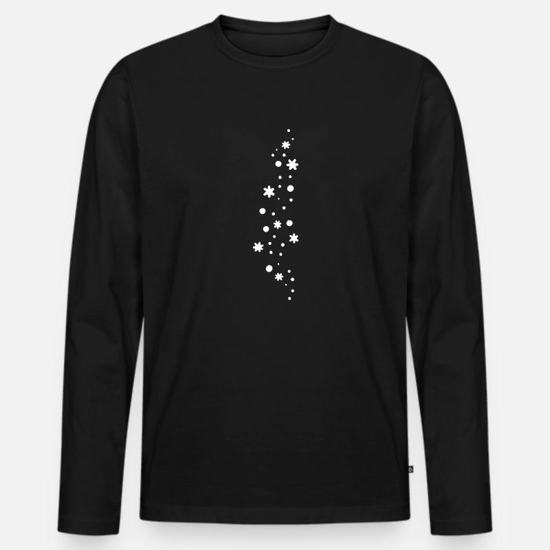Glitzer Schnee - Männer Premium Bio Langarmshirt - Schwarz