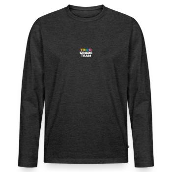 Third Grade Team for 3rd Grade Teachers - Men's Premium Organic Long Sleeve Shirt - heather anthracite - Front - Nico (187cm)