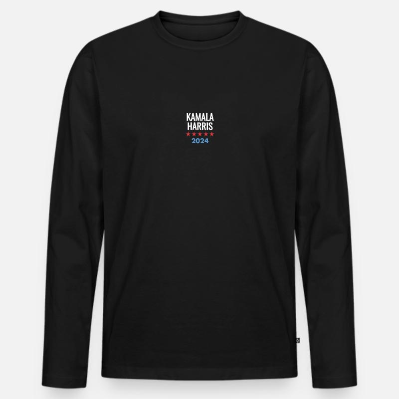 KAMALA HARRIS 2024 - Männer Premium Bio Langarmshirt - Schwarz