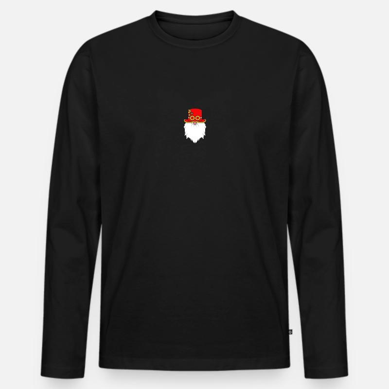 Steampunk-Zwerge - Männer Premium Bio Langarmshirt - Schwarz