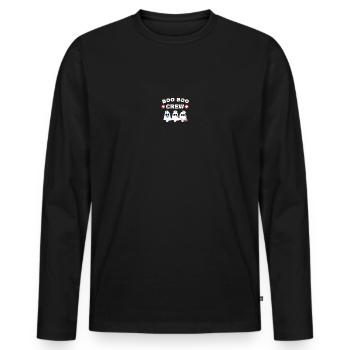 Boo Boo Crew Halloween Nurse Ghost - Men's Premium Organic Long Sleeve Shirt - black - Front - Nico (187cm)
