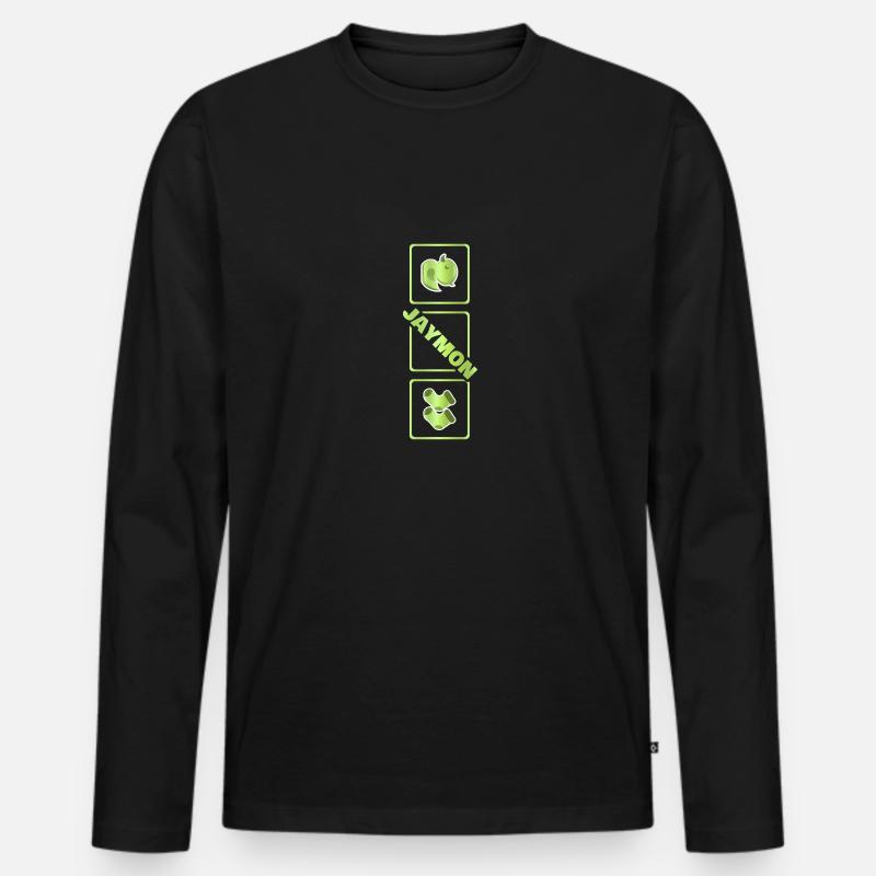 Baby Jaymon - Männer Premium Bio Langarmshirt - Schwarz