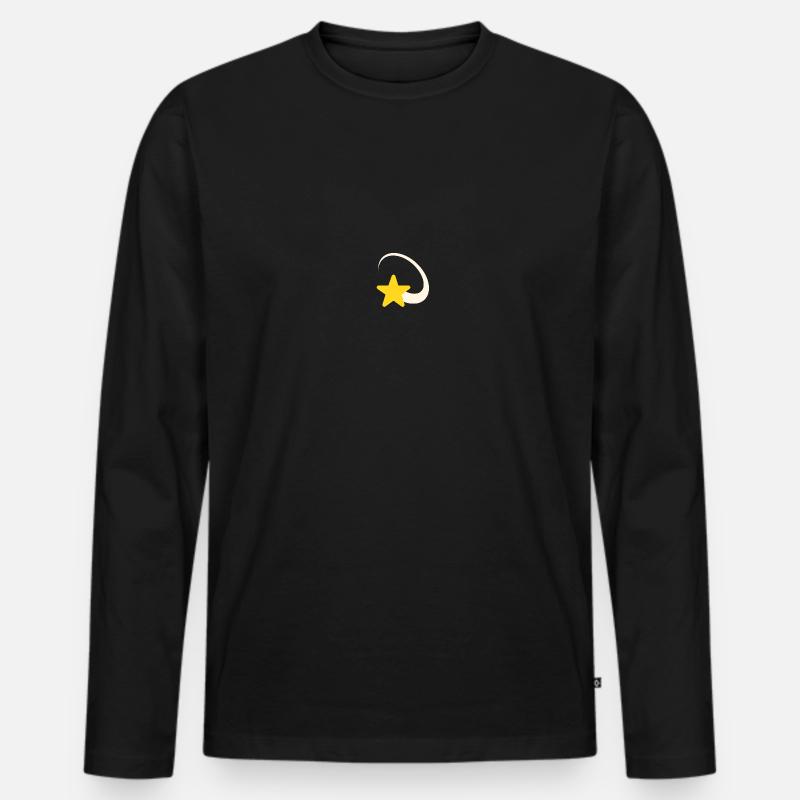 Stern Sternschnuppe Geschenkidee Cool - Männer Premium Bio Langarmshirt - Schwarz