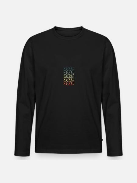 Year of birth 2029 - Men's Premium Organic Long Sleeve Shirt - black