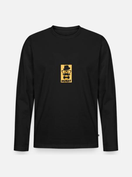 First name Murat - Men's Premium Organic Long Sleeve Shirt - black