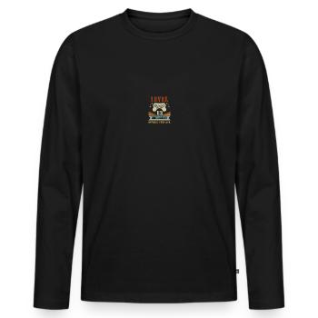Level 13 Uncloked Official Teenager - Männer Premium Bio Langarmshirt - Schwarz - Vorne - Nico (187cm)