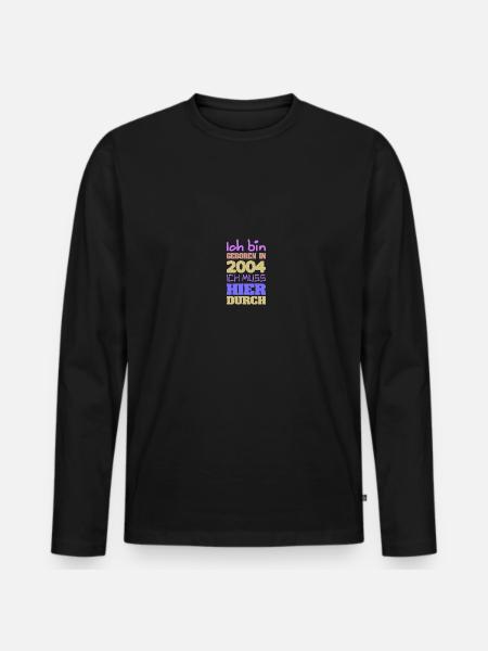 in 2004 - Männer Premium Bio Langarmshirt - Schwarz