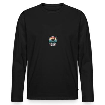 Cavalier Cheval Père papa Cavalier Cavalier - T-shirt manches longues Premium bio Homme - noir - Devant - Nico (187cm)