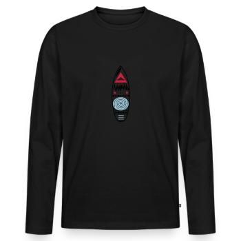 surfer - Men's Premium Organic Long Sleeve Shirt - black - Front - Nico (187cm)