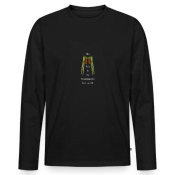 Festival médiéval de la Renaissance - T-shirt manches longues Premium bio Homme - noir - Devant - Nico (187cm)