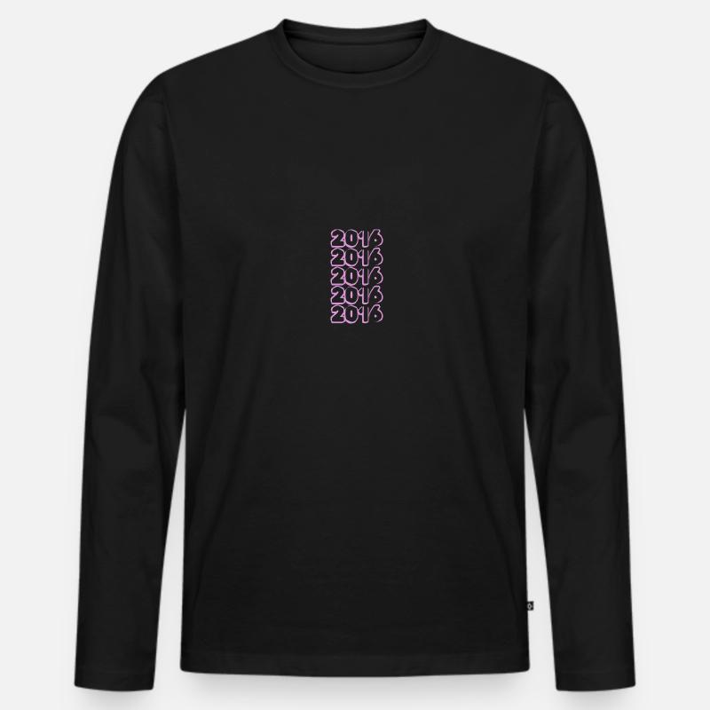 Rosa 2016 - Männer Premium Bio Langarmshirt - Schwarz