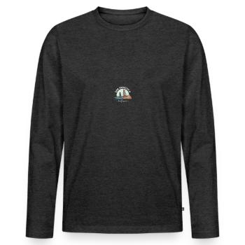 San Francisco - Golden Gate Bridge - Californie - T-shirt manches longues Premium bio Homme - anthracite chiné - Devant - Nico (187cm)
