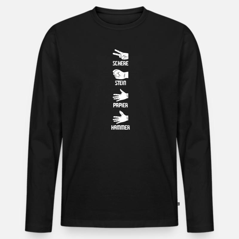 Handwerker Beruf Handwerk Geschenk - Männer Premium Bio Langarmshirt - Schwarz