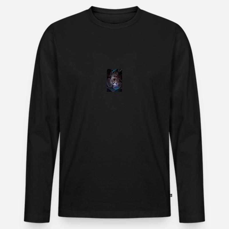 Die Schlange - Männer Premium Bio Langarmshirt - Schwarz