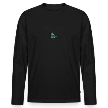Essen. Schlafen. Gurke. Gartenliebhaber - Männer Premium Bio Langarmshirt - Schwarz - Vorne - Nico (187cm)