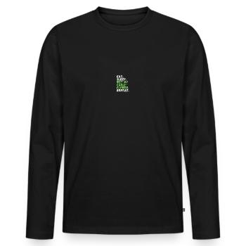 Hausgemachte Gemüse Liebe Blumenkohl - Männer Premium Bio Langarmshirt - Schwarz - Vorne - Nico (187cm)