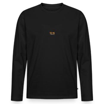 1946 Vintage Milestone Retro - Men's Premium Organic Long Sleeve Shirt - black - Front - Nico (187cm)