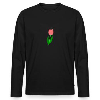 Tulipe Pays-Bas - T-shirt manches longues Premium bio Homme - noir - Devant - Nico (187cm)