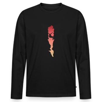 Escalade Alpinisme Escalade de la roche Escalade - T-shirt manches longues Premium bio Homme - noir - Devant - Nico (187cm)