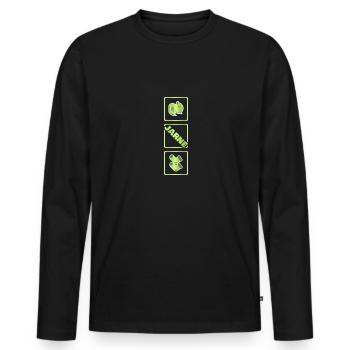 Baby Kind Geburt Mummy Jarne - Männer Premium Bio Langarmshirt - Schwarz - Vorne - Nico (187cm)