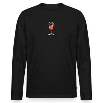 Spritz Please! - Männer Premium Bio Langarmshirt - Schwarz - Vorne - Nico (187cm)
