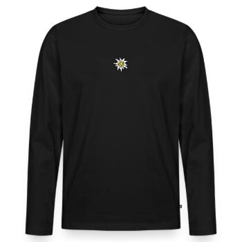 Idée cadeau Edelweiss Motive Bavarois - T-shirt manches longues Premium bio Homme - noir - Devant - Nico (187cm)