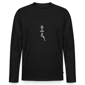 Amputation Amputiert Bein Prothese Geschenk - Männer Premium Bio Langarmshirt - Schwarz - Vorne - Nico (187cm)