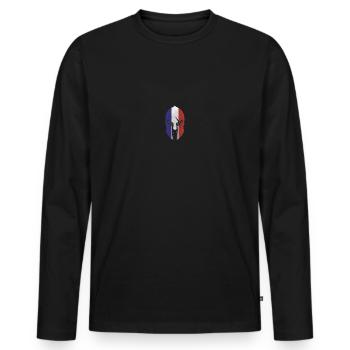 spartan si vis pacem - T-shirt manches longues Premium bio Homme - noir - Devant - Nico (187cm)