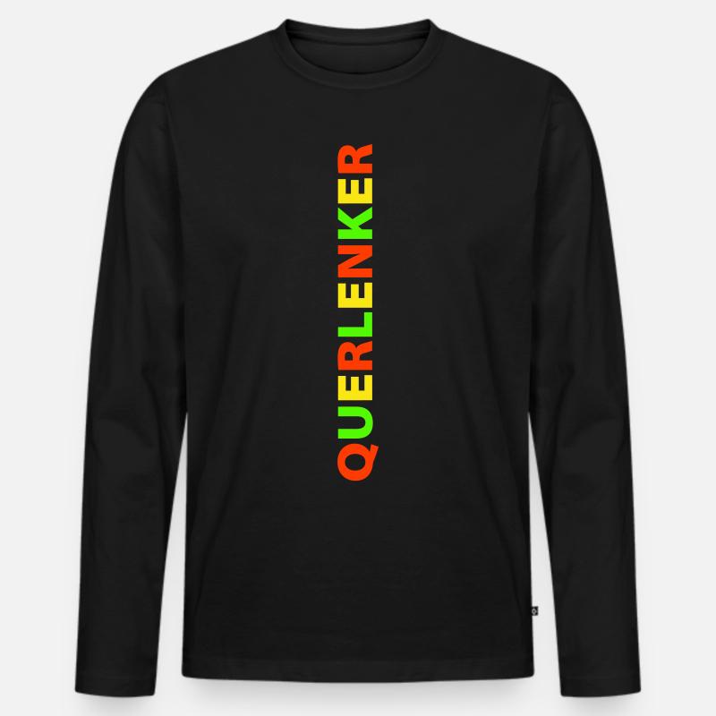 Sei anders - Männer Premium Bio Langarmshirt - Schwarz