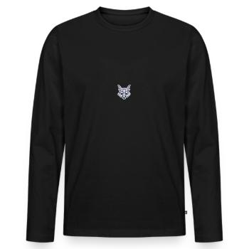 White Fox (Renard Blanc) - T-shirt manches longues Premium bio Homme - noir - Devant - Nico (187cm)