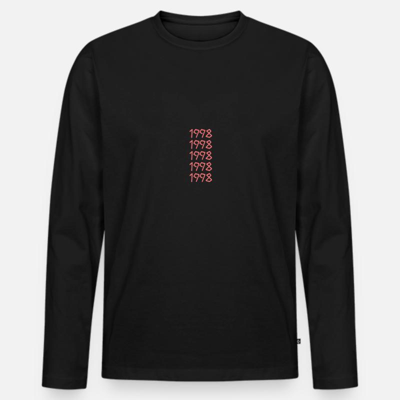 Sonne 1998 - Männer Premium Bio Langarmshirt - Schwarz