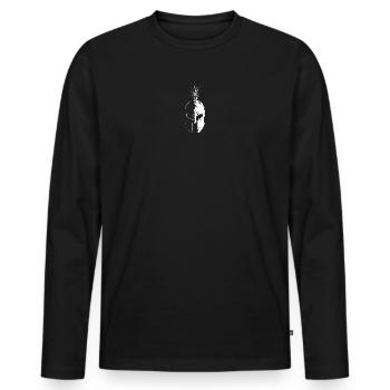 Helm Krieger Gladiator 300 Römer Symbol Fighter - Männer Premium Bio Langarmshirt - Schwarz - Vorne - Nico (187cm)
