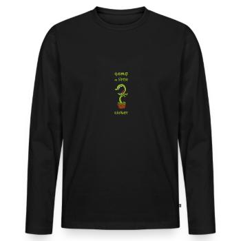Plante carnivore Halloween Carnivore - T-shirt manches longues Premium bio Homme - noir - Devant - Nico (187cm)