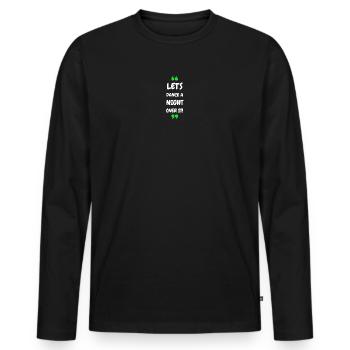 Dansons une nuit dessus ! - T-shirt manches longues Premium bio Homme - noir - Devant - Nico (187cm)