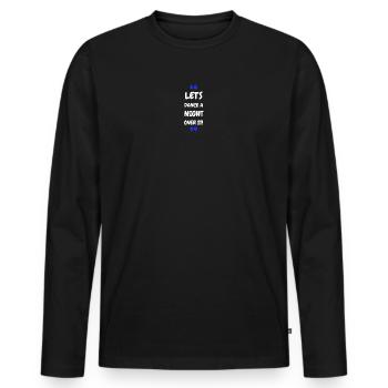 Dansons une nuit dessus ! - T-shirt manches longues Premium bio Homme - noir - Devant - Nico (187cm)