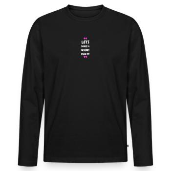 Dansons une nuit dessus ! - T-shirt manches longues Premium bio Homme - noir - Devant - Nico (187cm)