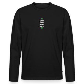 Dansons une nuit dessus ! - T-shirt manches longues Premium bio Homme - noir - Devant - Nico (187cm)
