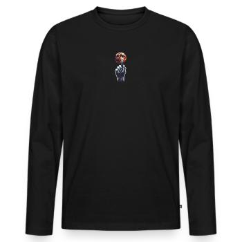 Mission to Mars - A New Frontier - Men's Premium Organic Long Sleeve Shirt - black - Front - Nico (187cm)