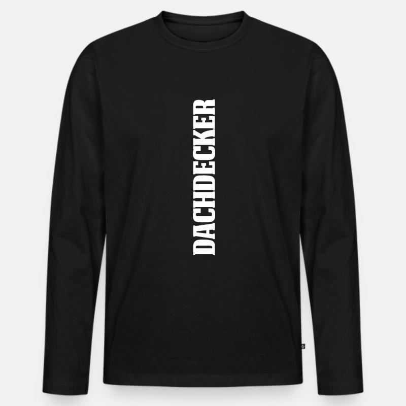 Dachdecker Dachdeckermeister - Männer Premium Bio Langarmshirt - Schwarz