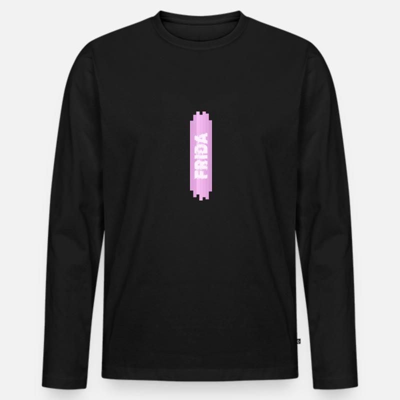 Frauenname - Männer Premium Bio Langarmshirt - Schwarz