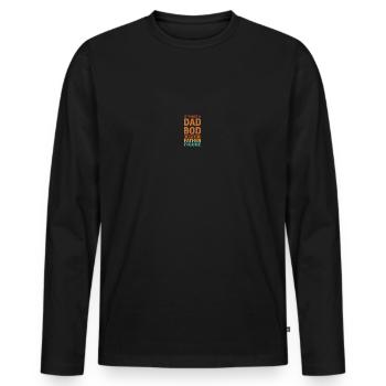 It'S Not A Dad Bod It'S A Father Figure Dad - Men's Premium Organic Long Sleeve Shirt - black - Front - Nico (187cm)