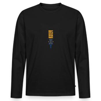 Oper Opernsänger Konzert Geschenk - Männer Premium Bio Langarmshirt - Schwarz - Vorne - Nico (187cm)