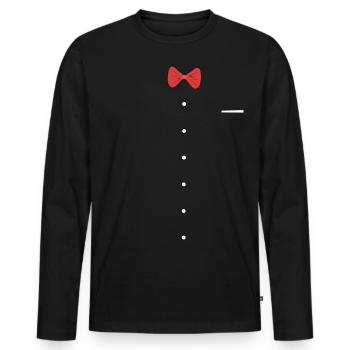 Carnival costume suit - Men's Premium Organic Long Sleeve Shirt - black - Front - Nico (187cm)