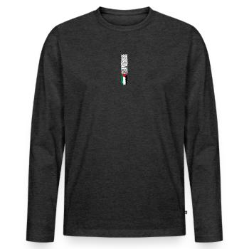 Palestinian scarf - Men's Premium Organic Long Sleeve Shirt - heather anthracite - Front - Nico (187cm)