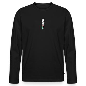 Palestinian scarf - Men's Premium Organic Long Sleeve Shirt - black - Front - Nico (187cm)