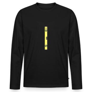 level - Men's Premium Organic Long Sleeve Shirt - black - Front - Nico (187cm)