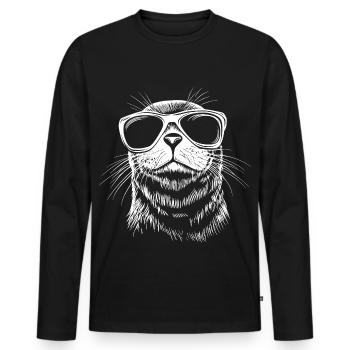 Lunettes de soleil Robbe - T-shirt manches longues Premium bio Homme - noir - Devant - Nico (187cm)